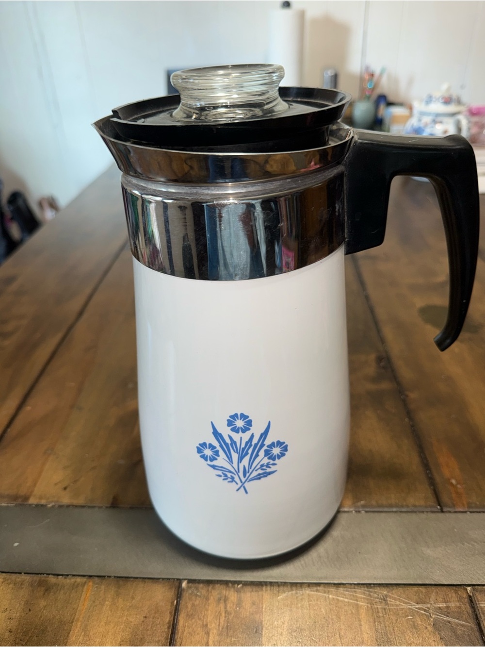 Corningware
Vintage Corning Ware Cornflower
Blue 9 Cups Percolator complete